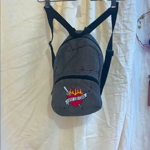 *A-LAB* ‘NOT UR GIRL’ CHECKERED MINI BACKPACK